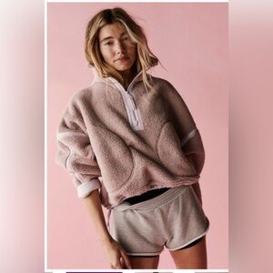 Free People Mountain High Half Zip Fleece Crystal Ball Combo XL